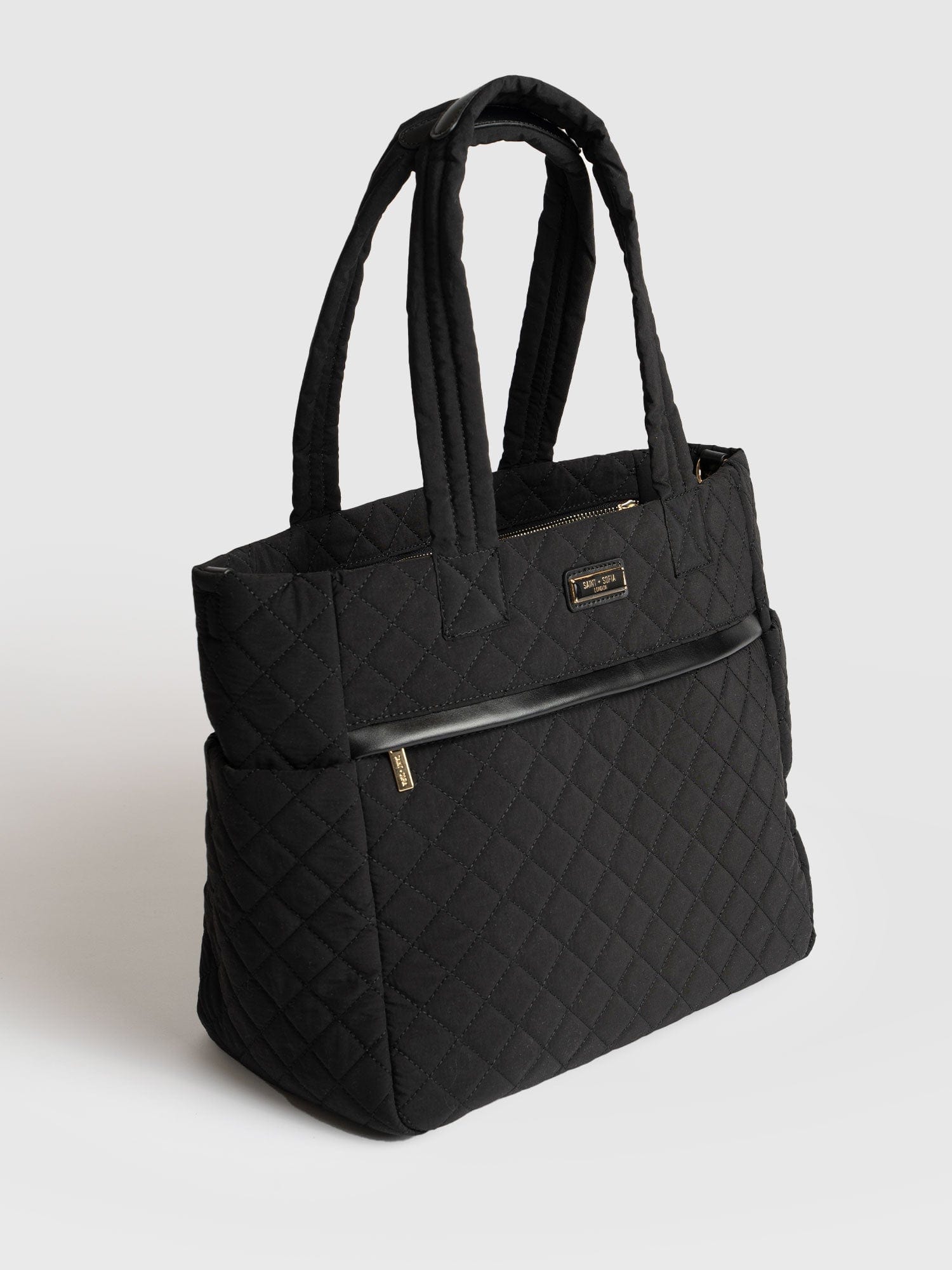 Marina Quilted Shopper Bag - Black